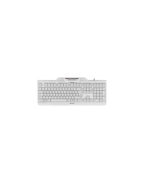 Teclado cherry kc 1000 sc lector de tarjeta chip integrado dni usb blanco