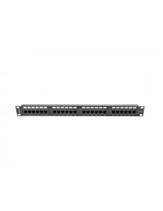 Patch panel lanberg cat.5e utp 24 puertos 1u rack 19 negro