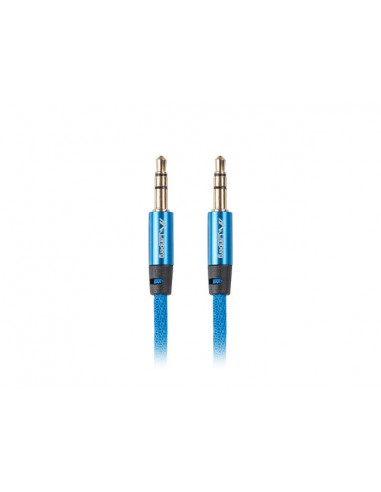 Cable minijack lanberg 3.5mm m - m 3 pin 3m premium azul