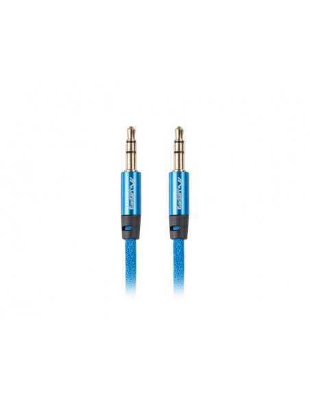 Cable minijack lanberg 3.5mm m - m 3 pin 3m premium azul