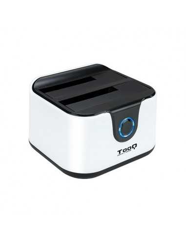 Docking station tooq hd 2.5 - 3.5 pulgadas sata a usb 3.0 doble bahia - usb 2.0 host - 4200rpm - 7200rpm