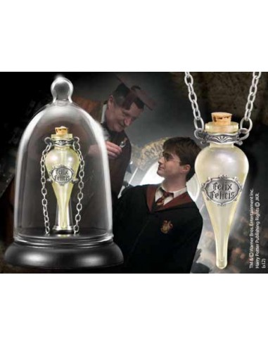 RÃ©plica the noble collection harry potter collar en cristal con cadena poción suerte líquida