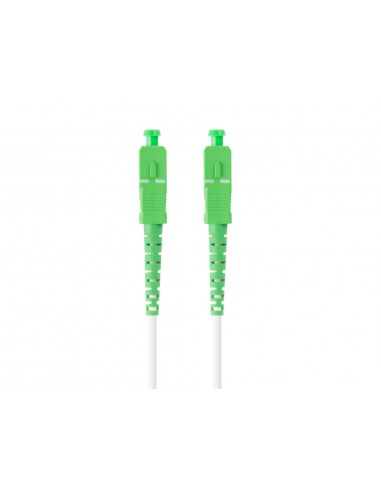 Latiguillo fibra optica sc - apc lanberg 15m mono simplex g657a2 lszh blanco