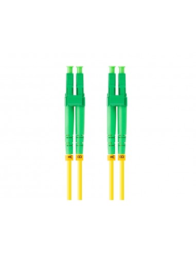 Latiguillo fibra optica lc - apc lanberg 2m mono duplex g657a1 lszh amarillo