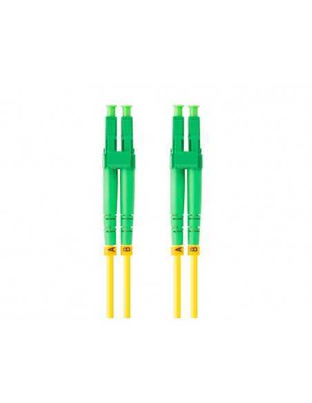 Latiguillo fibra optica lc - apc lanberg 2m mono duplex g657a1 lszh amarillo