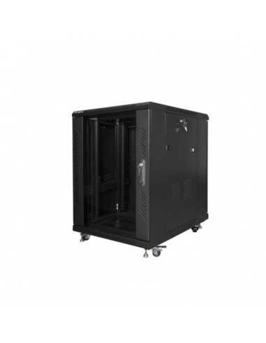 Armario lanberg rack 19 pulgadas 15u 600x800 flat pack black negro