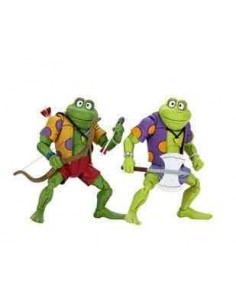 Pack 2 figuras neca ranas genghis & rasputin scale action figure tmnt cartoon re - run