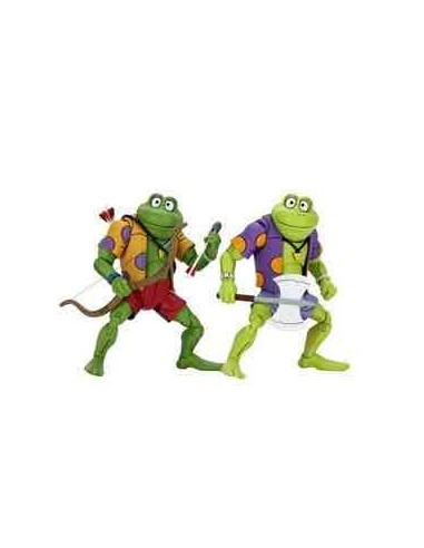 Pack 2 figuras neca ranas genghis & rasputin scale action figure tmnt cartoon re - run