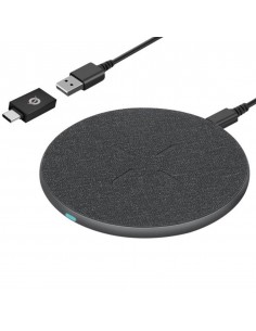 Cargador inalambrico carga rapida conceptronic gorgon03g qi usb tipo c - 15w - aluminio