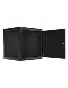Armario lanberg mural rack 19 pulgadas 12u - 600x600 negro