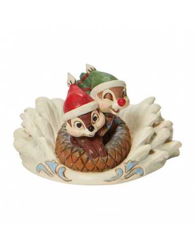 Figura enesco disney chip & dale en trineo navideÃ±o
