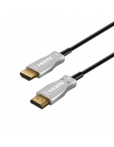 Cable hdmi ewent 4k uhd fibra optica hibrido 20m - macho - macho