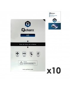 Laminas de proteccion frontales para tablet qcharx hidrogel hd qx1 lite 10 unidades