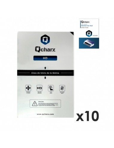 Laminas de proteccion frontales para tablet qcharx hidrogel hd qx1 lite 10 unidades