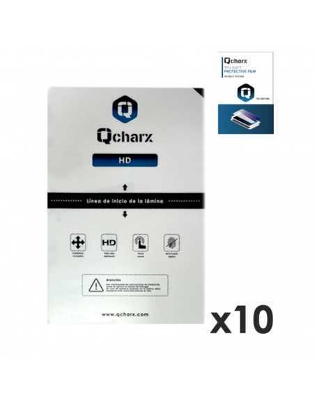 Laminas de proteccion frontales para tablet qcharx hidrogel hd qx1 lite 10 unidades