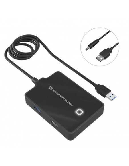 Hub usb 2.0 - 3.0 conceptronic hubbies10b 4 puertos y cable de 90cm