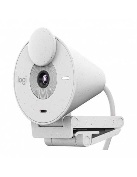 Webcam logitech brio 300 blanco crudo full hd - usb tipo c