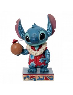 Figura decorativa enesco disney lilo & stitch - stitch hawaiano