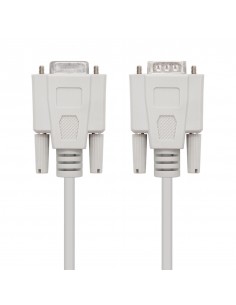 Cable rs232 db9 nanocable 1.8m - macho - hembra - beige