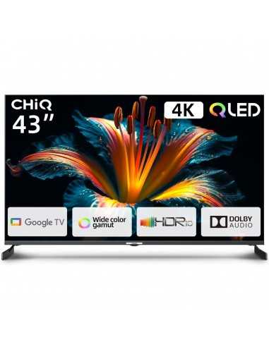 Tv chiq 43 pulgadas qled u43qm8v 3840 x 2160 google tv hdmi usb smart tv