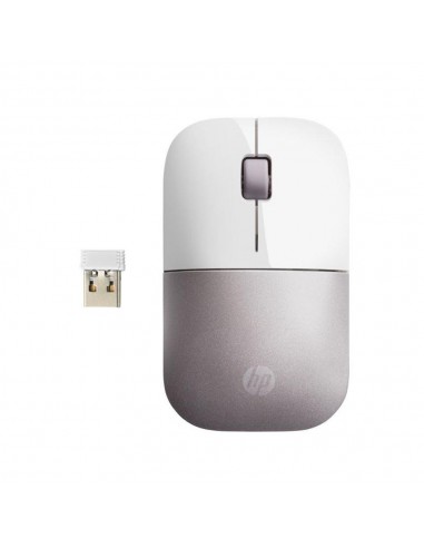 Mouse raton hp wireless inalambrico z3700 - hasta 1200dpi - blanco y rosa