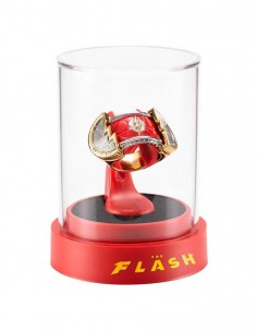 RÃ©plica anillo y exhibidor the noble collection dc comics the flash