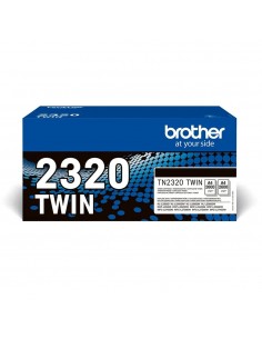 Pack toner brother tn2320twin negro 2uds