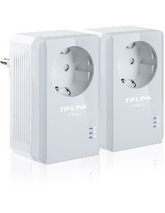 Pack x2 adaptadores de red linea electrica 500mbps powerline con enchufe tp - link
