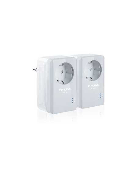 Pack x2 adaptadores de red linea electrica 500mbps powerline con enchufe tp - link