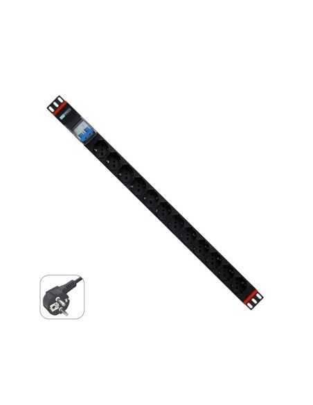 Regleta rack wp 1u 12 enchufes schuko con magnetotermico