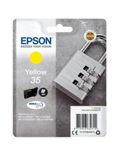 Cartucho tinta epson c13t35844010 amarillo durabrite ultra ink 35 - 650 paginas - candado