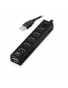 Hub ewent 7 puertos + entrada y salida - usb 2.0