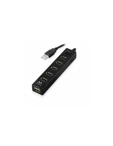 Hub ewent 7 puertos + entrada y salida - usb 2.0