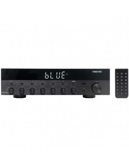 Amplificador estereo hifi fonestar as - 6060 - bluetooth - radio fm - 60+60 w rms - usb - mp3