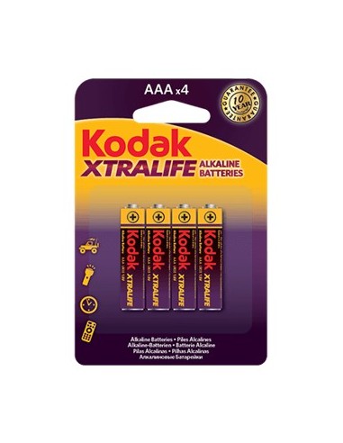 Blister pilas kodak alcalina xtralife aaa lr3 1.5v - blister 4 pilas