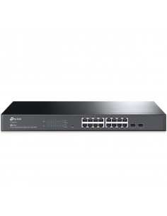 Swicht tp - link 16 puertos 10 - 100 - 1000mbps con 2 ptos sfp gestionable rack 19 pulgadas