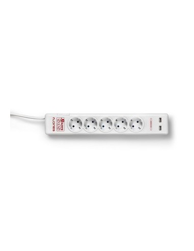 Regleta salicru sps safe 5+ - 5 tomas schuko - 2 usb