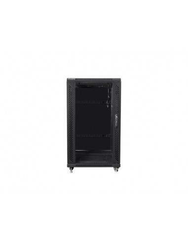 Armario rack lanberg 22u 600x600 autoensamblado 19 pulgadas hasta 60kg negro