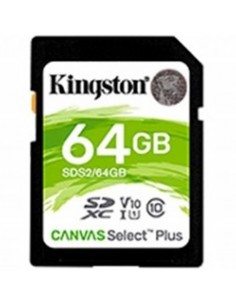Memoria sdxc 64gb kingston canvas select plus uhs - i u3 - cl10 - r: 100mb - s w:85mb - s