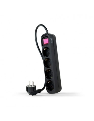 Regleta 4 tomas 1.4m con interruptor nanocable negro 4 tomas - 250v - proteccion