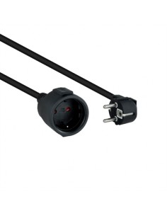 Cable de alimentacion schuko nanocable 3m - macho - hembra - negro