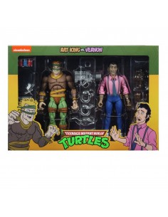 Pack 2 figuras neca rat king & vernon 18 cm scale action figure tmnt cartoon re - run