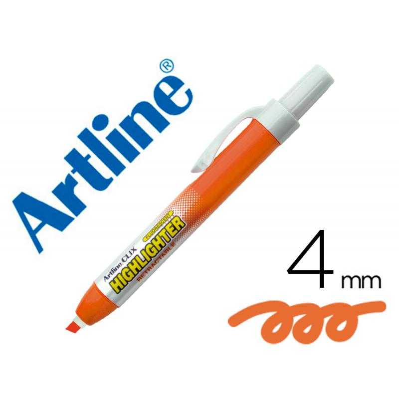 Rotulador artline clix fluorescente ek-63 naranja punta biselada 4 mm - Imagen 1