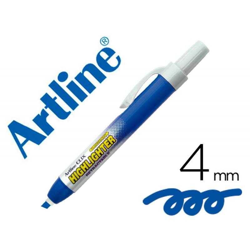 Rotulador artline clix fluorescente ek-63 azul punta biselada 4 mm - Imagen 1
