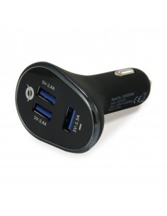 Cargador coche conceptronic carden06b 3 puertos usb tipo a 2p 5v - 2.4a 1p 5v - 1.5a 31.5w