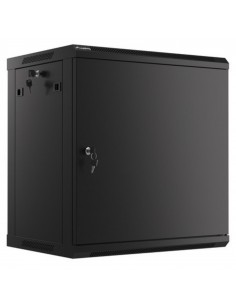 Armario lanberg mural rack 19 pulgadas 12u - 600x450 negro