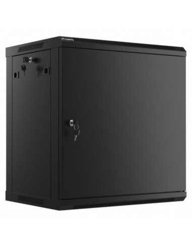 Armario lanberg mural rack 19 pulgadas 12u - 600x450 negro
