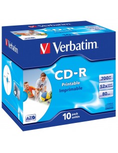 Verbatim cd - r 700mb 52x tarrina 10uds