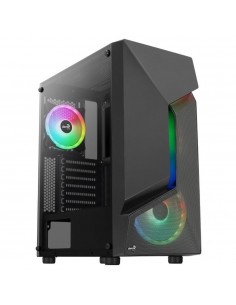Caja ordenador gaming aerocool scapebkv3 atx argb cristal templado negro