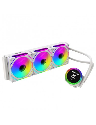 Kit de refrigeracion liquida keep out xwc - 360 pro display blanco